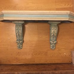 Shabby Chic Wall Shelf 35”wide 10.5”deep 16” Top To Bottom
