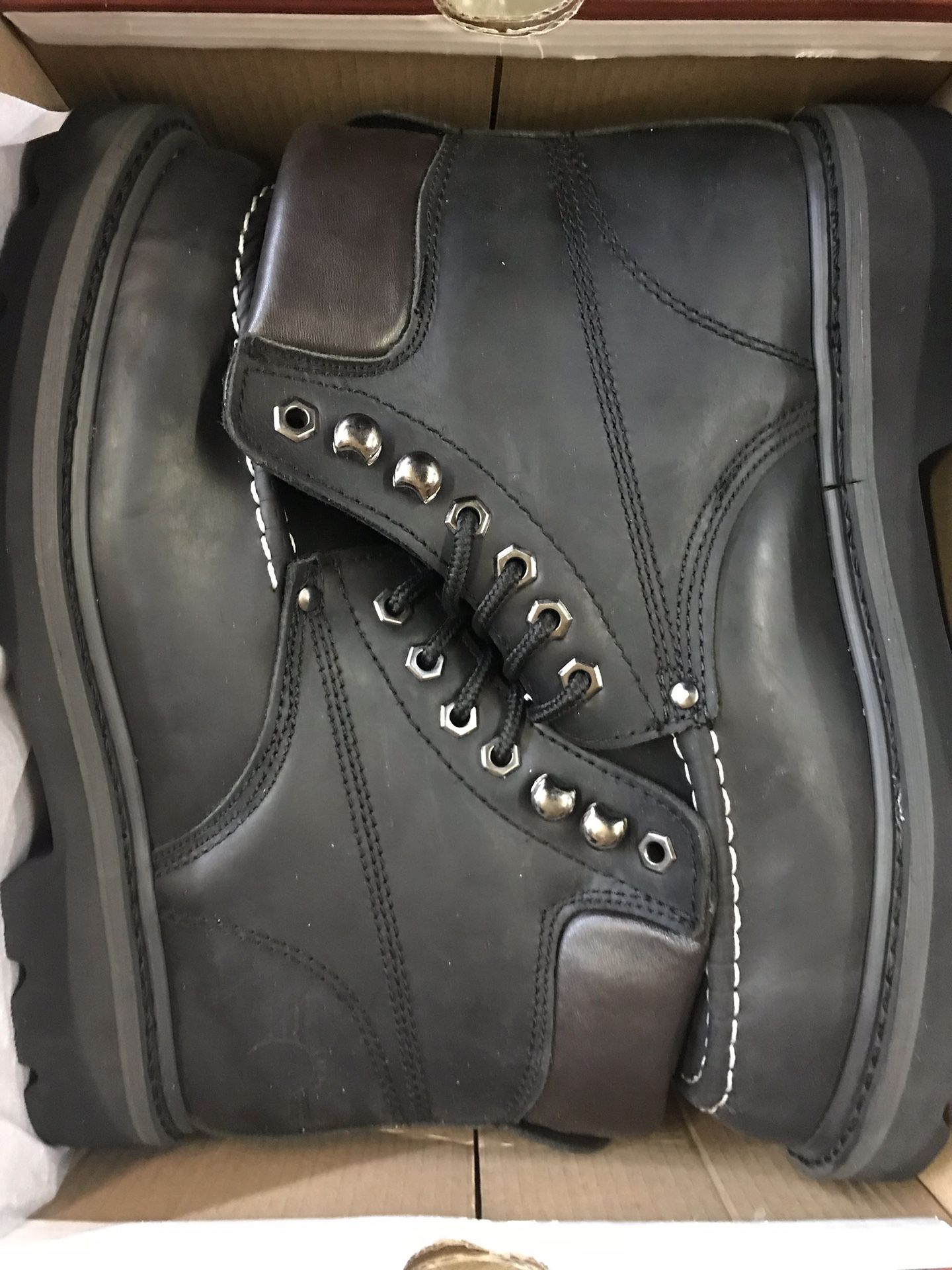 Black Work Boots Size 6-10