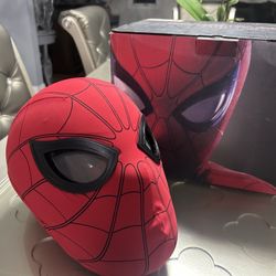 Cattoys 3.0 Spiderman Helmet Mask 1:1 LED Eyes Mask Props Eyes Sensing Control