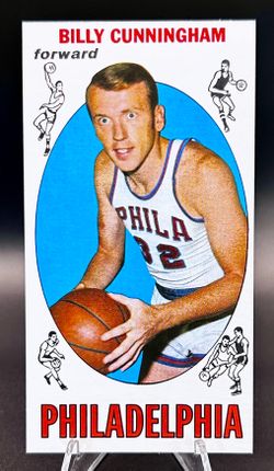 1969-70 Topps Billy Cunningham Philadelphia 76ers Rookie Card #40 HOF (NM)