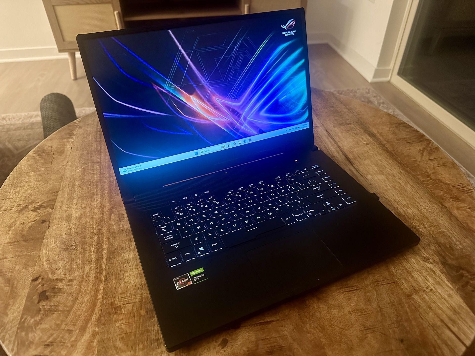 15” Asus Rog Zephyrus High Performance Gaming Laptop (Ryzen 7, 16GB, 120 Hz Display)