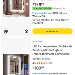 new led mirror（multiple Size)