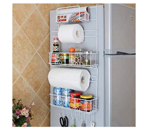 Tier Metal Refrigerator Side Storage Organizer Rack By SkyMall