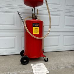 Advanced Tool Design (ATD) 18 gallon self evacuating oil drain - (Goes From 3 Foot 10 Inch Tall - 6 Foot 4 Inch Tall) - NEW