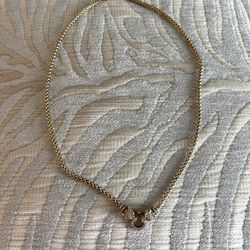 Sterling Silver/gold Plated Necklace 18’