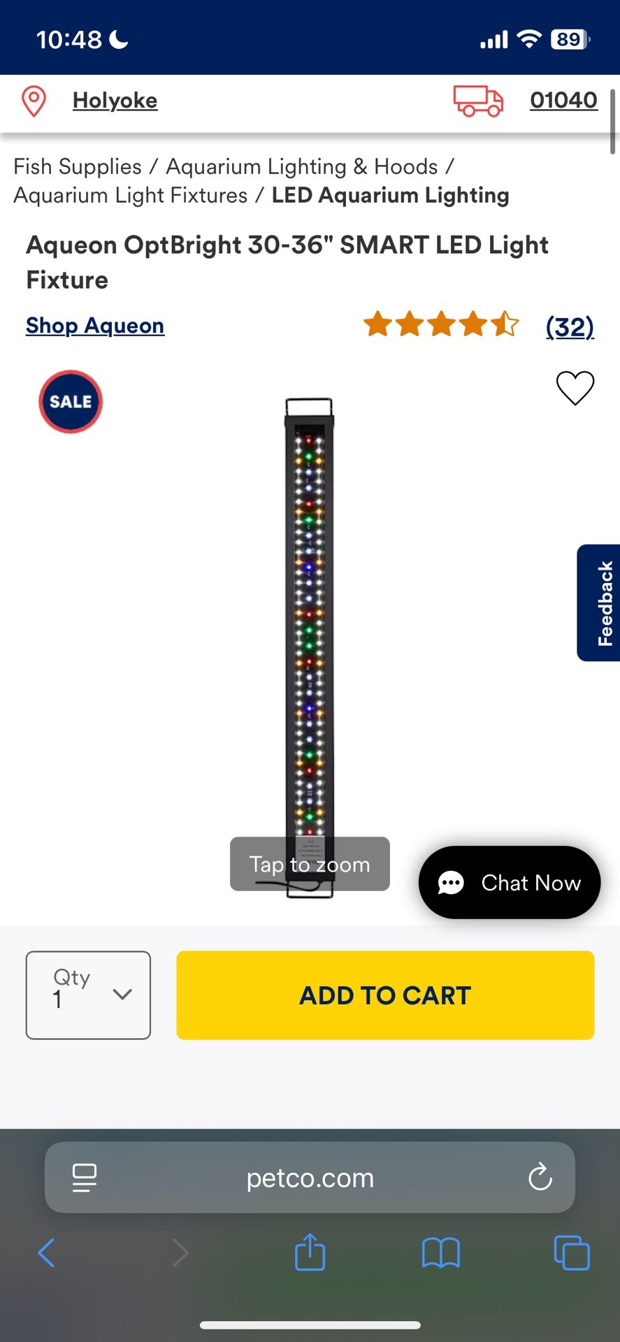Aqueon OptBright 30-36" SMART LED Light Fixture
