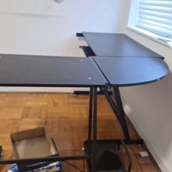 Black L-Shaped Computer Desk