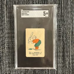 1935 Whitman Babe Ruth Party Stunts Card SGC 5