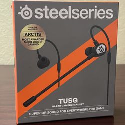 SteelSeries Tusq in-Ear Mobile Gaming Headset – Dual Microphone with Detachable Boom Mic — Mobile — Black