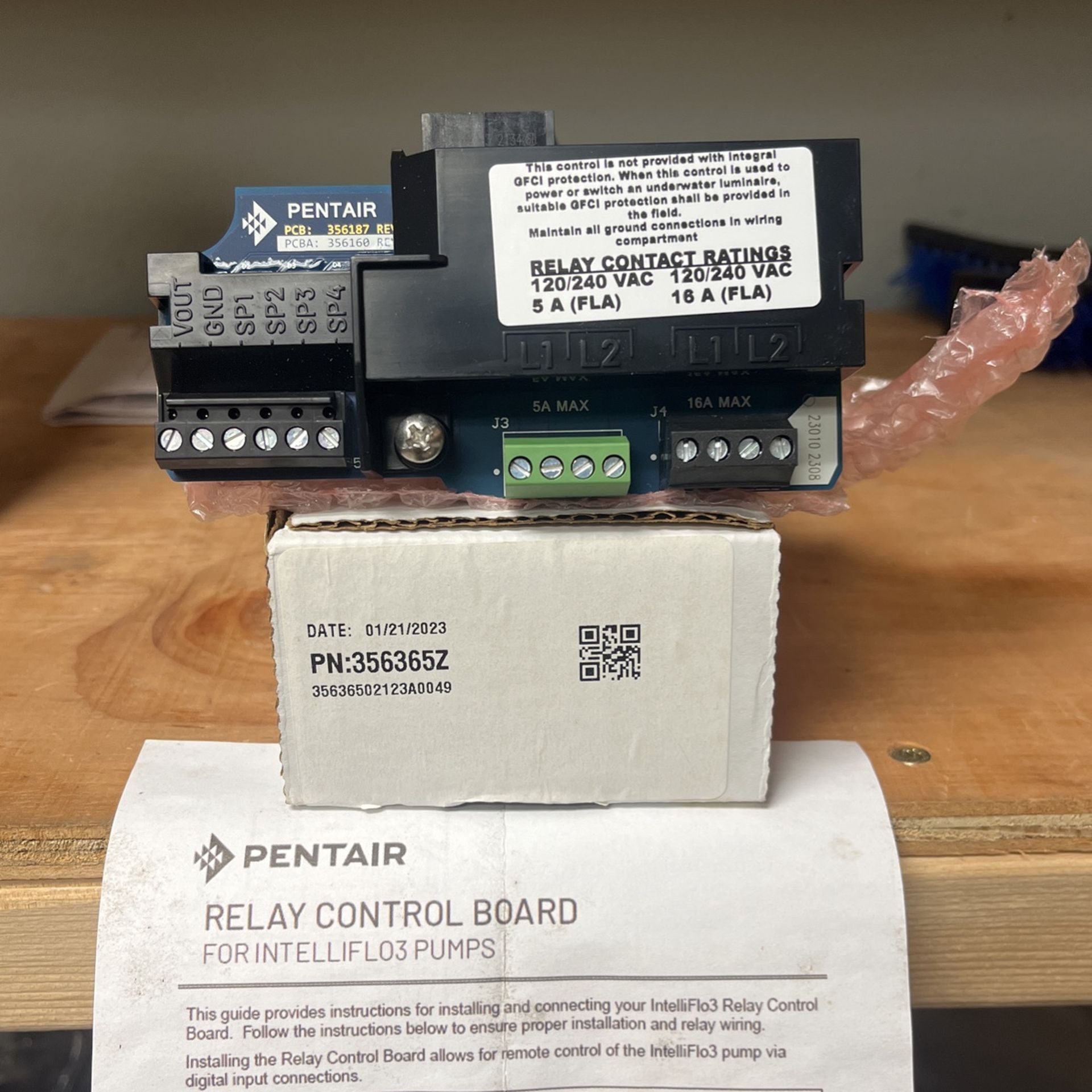 Pentair - IntelliFlo3 VSF Pool Pump I/O Relay Control Board Kit P/N 356365Z