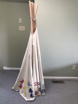 LINEN CHILDRENS TEEPEE INFANT READING NOOK PLAY AREA