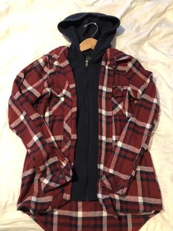 Ci Sono Small Plaid Hoodie Zip Up