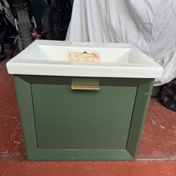 20” Single Bathroom Vanity Porcelain Top Green