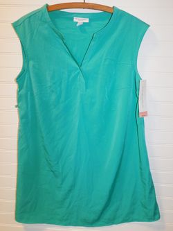 NWT Liz Lange Maternity Women's size Small Turquoise Tunic Top