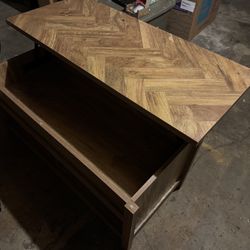 Wooden Coffee Table W Storage