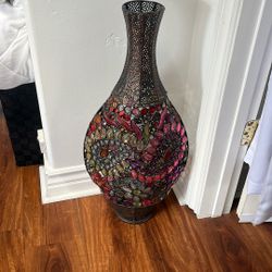 Colorful Decorative Iron Stand – Flower Vase or Umbrella Holder  