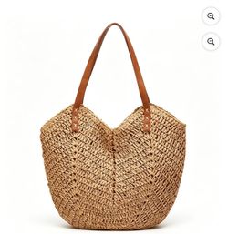 AOMRCOL Summer Casual Straw Tote Bag Large Capacity Woven Shoulder Handbag for Summer Beach Vacation