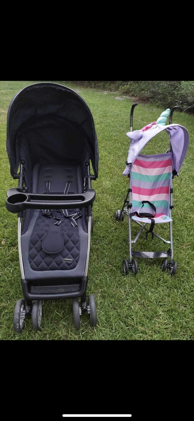 Pink Umbrella Stroller $25 ,blue $40 Both $60 Used A Few Times