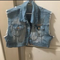 Denim High waist Jacket /Chamarrita Azul De Mescliya 