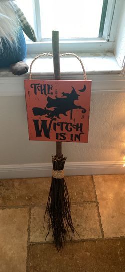 Witch Is In Broom Wood New Cond  40” By 10”