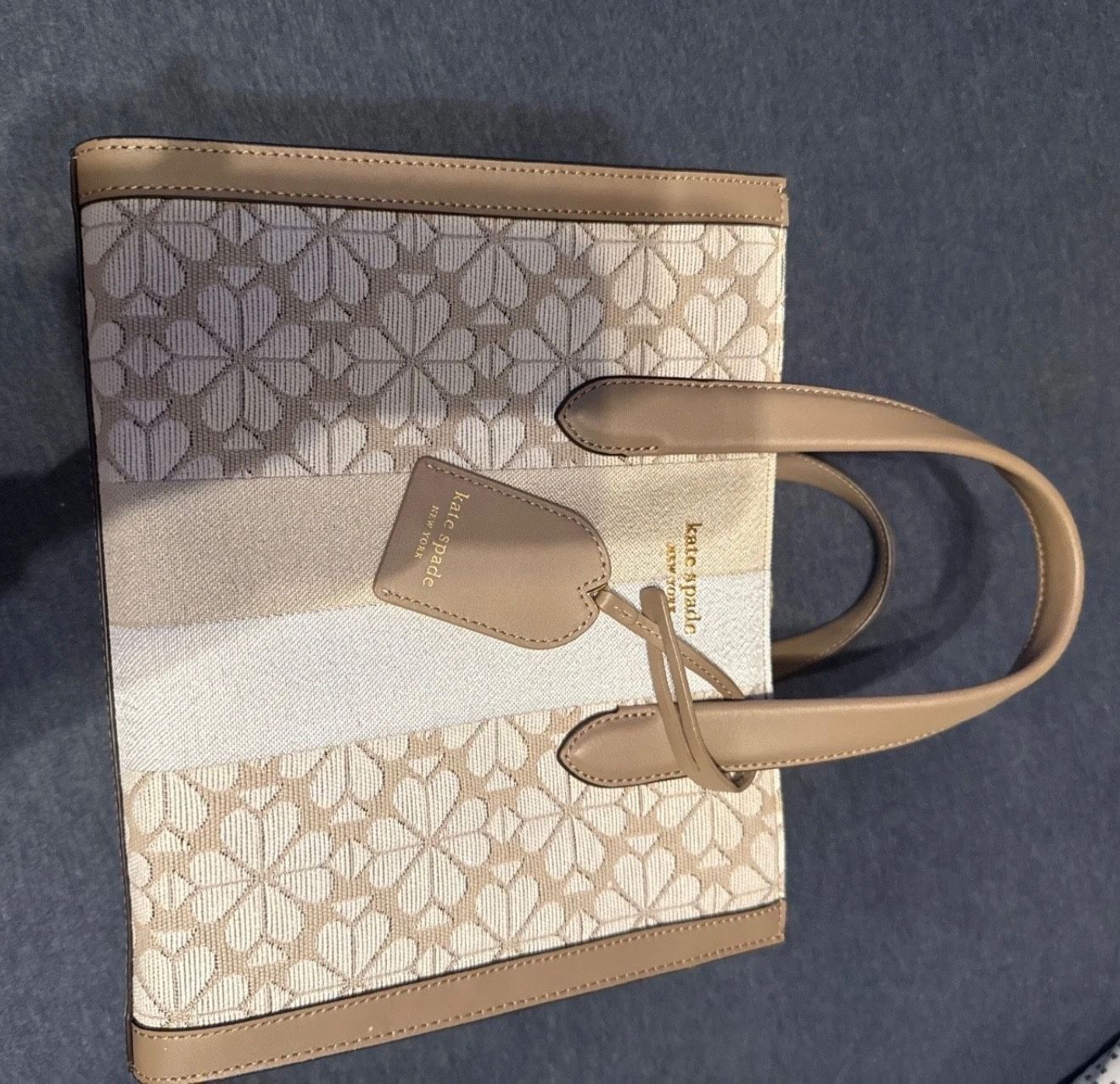 Kate Spade Flower Jacquard Stripe Small Tote Bag