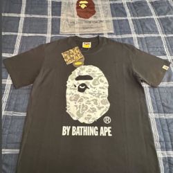 bape black and grey