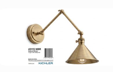 🔥 Hot Sale: Kichler Natural Brass Wall Sconce – $80 (Compare to $195 Retail