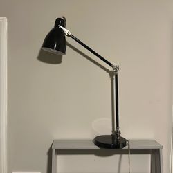 West Elm  Desk Lamp - Vintage MCM Art Deco Black Metal