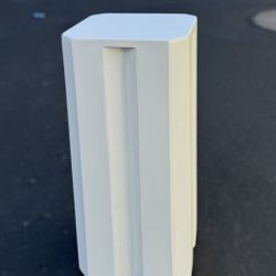 CB2 HEX IVORY CEMENT PEDESTAL TABLE RETAIL $900