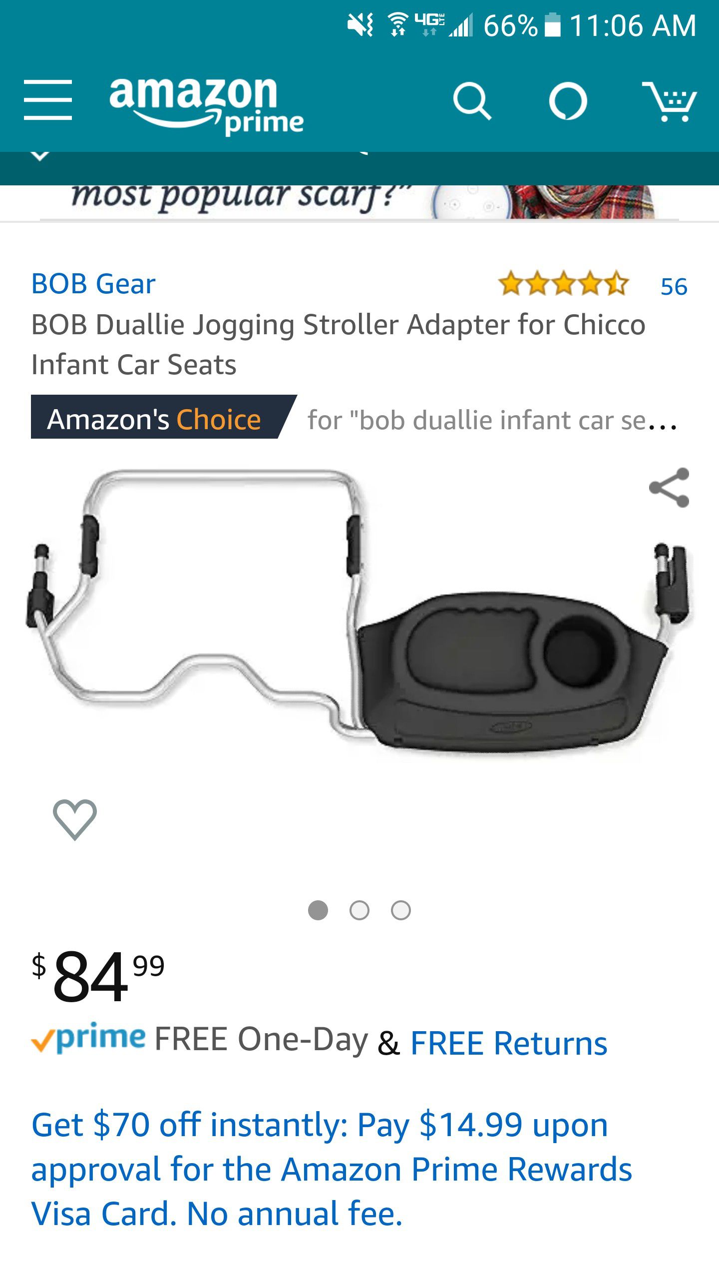 BOB Duallie Infant car seat adapter chicco keyfit