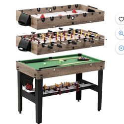 MD Sports 48" Combo Air Powered Hockey, Foosball, and Billiard Game Table