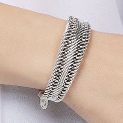 Lois Hill Tapered Sterling Silver Bracelet, 41.0g