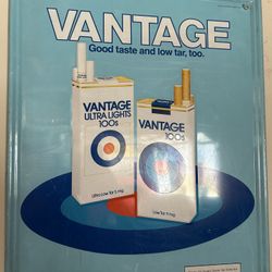 Metal And Cardboard, Cigarette Ads Vintage