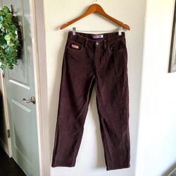 Empyre brown corduroy cotton straight jeans size 27 skater streetwear baggy