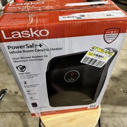 Lasko 18"  Whole Room Ceramic Console Space Heater with Remote, Black