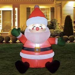 5 Ft Christmas Inflatable Santa Claus Blow Up Yard Decorations LED Lights New