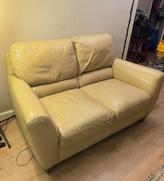 Genuine Leather Loveseat Sofa
