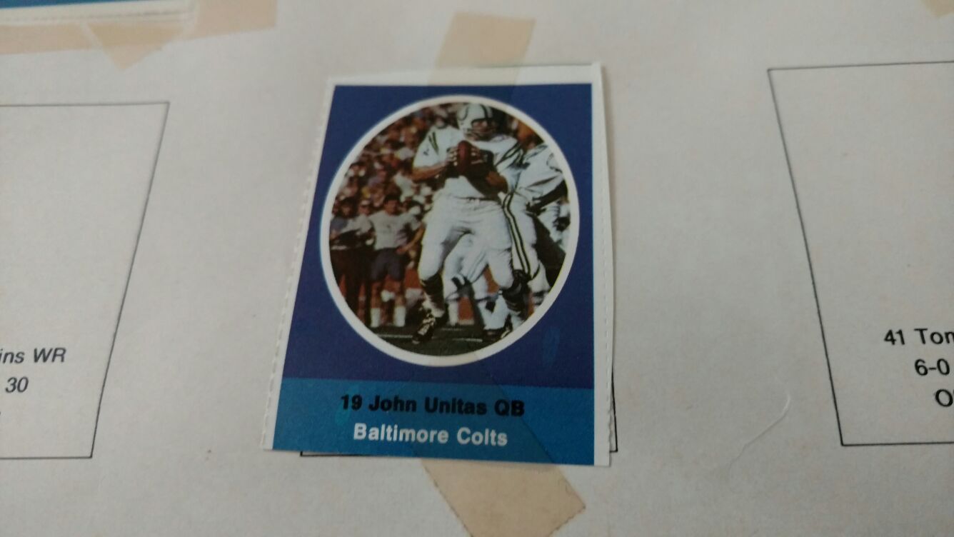 1972 NFL action 56-page stamp album