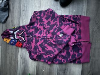 purple bape jacket