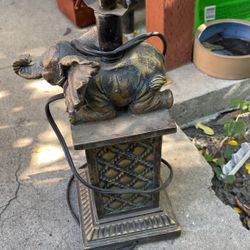 Lamp Resin/brass Vintage/lámpara De Mesa De Brass 