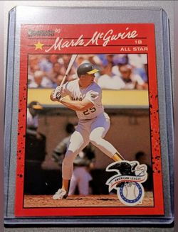 1990 Donruss Mark McGwire All-Star #697 ERROR Card No Period after Inc - A's