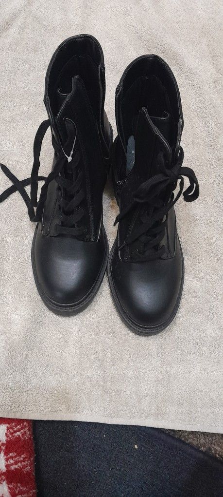 Black Womens Boots Size 10