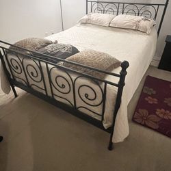 Bed (Queen size) With Bed Frame 
