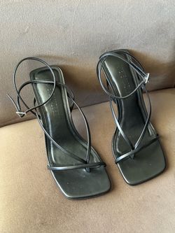 Steve Madden Black Strappy Heeled Sandals