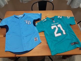 Youth Jersey's Size 10/12 TB Ray's & Miami Dolphins