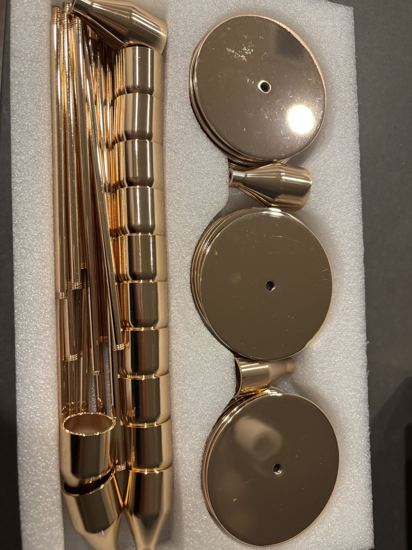 Gold Metal Taper Candlestick Holders (qty 15)