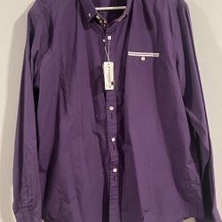 COOFANDY Men's Size XL purple Dress Shirt  NEW with tag
