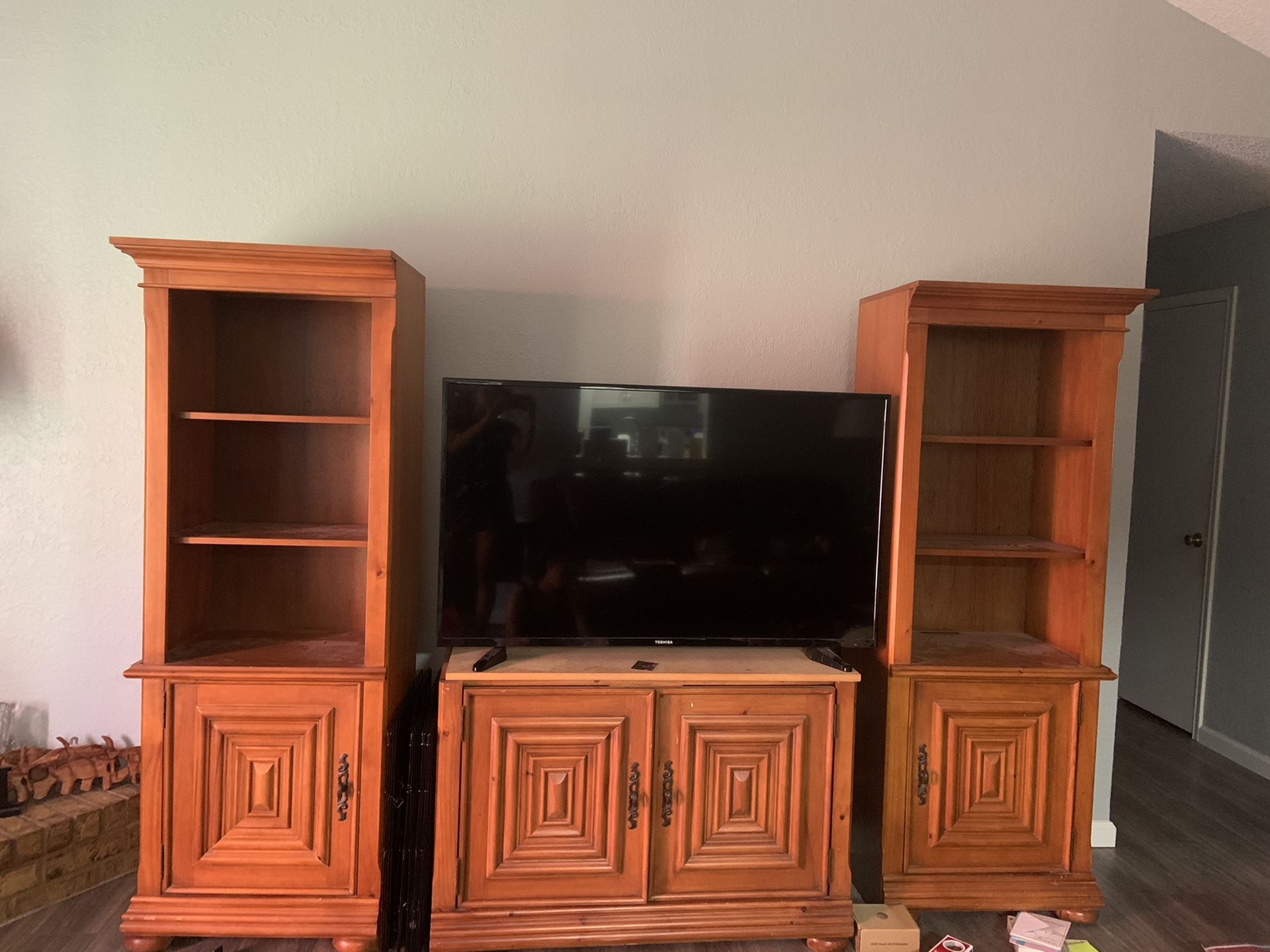 Brown tv stand