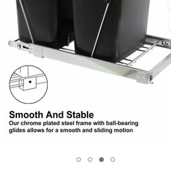 Sliding Pull Out Double Trash Cans