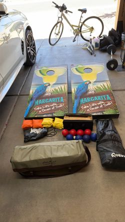 Yard games, four